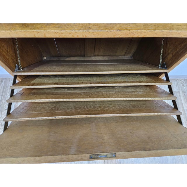 Art Nouveau Oak Cabinet with Secretary, 1920s For Sale - Image 3 of 18
