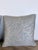 Early 21st Century Fortuny Cotton Damask Throw Pillows, Venetian Floral Motif, Aqua & Silver Pair For Sale - Image 5 of 10