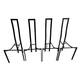 1980s Postmodern Italian Dining Chair Frames by Maurizio Cattelan, 1980s, Set of 4 For Sale