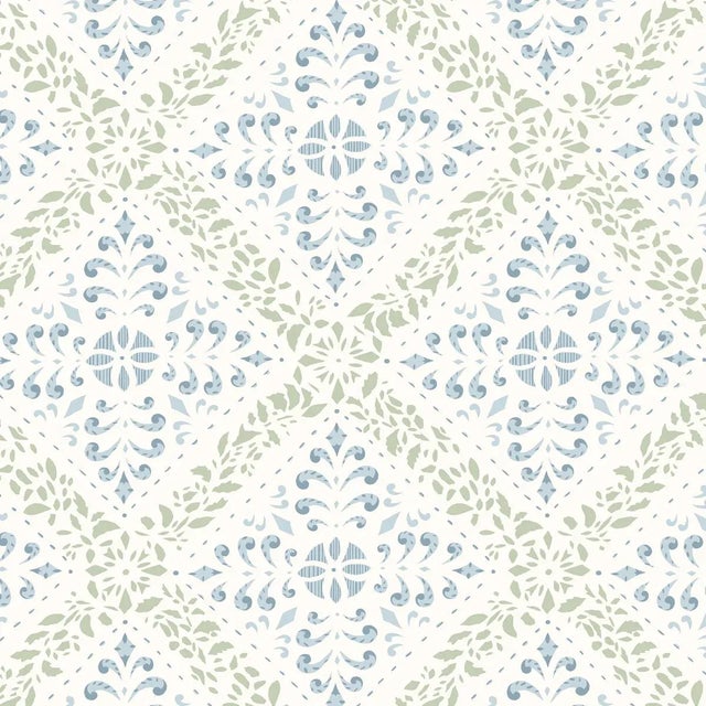 Inspired by a beautiful antique stencil pattern, Nyborg wallpaper marries boho chic with timeless charm. This product is...