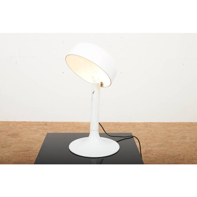 Foldable Studio Model Table Lamp in White Lacquered Metal by Carlo Viligiardi for Stilnovo, 1972 For Sale - Image 11 of 11
