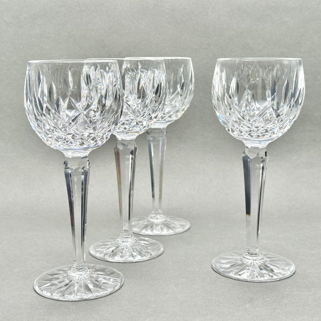 Vintage Waterford Crystal “Lismore” Hock Wine Glasses. Set of 4 For Sale In New York - Image 6 of 10