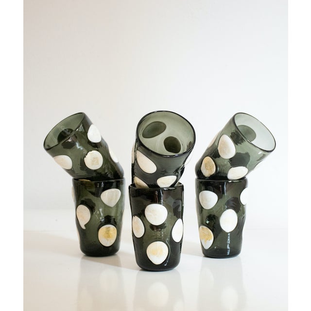 Glass Tequila Glasses by Mariana Iskra for Ribes Studio, Set of 6 For Sale - Image 7 of 14