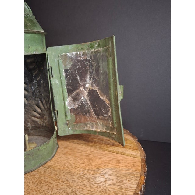 Early 19th Century Antique Punched Tin Mica Window Lantern Matthew J King Collection 19thC Primitive For Sale - Image 5 of 18