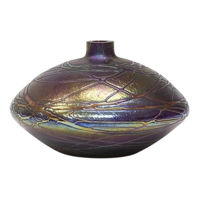 Art Nouveau Spinning Top Vase, Johann Loetz, 1920s For Sale