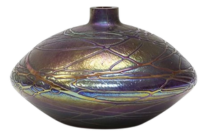 Art Nouveau Spinning Top Vase, Johann Loetz, 1920s