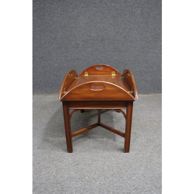 Henkel Harris Genuine Mahogany Butler’s Tray Coffee Table For Sale - Image 13 of 16