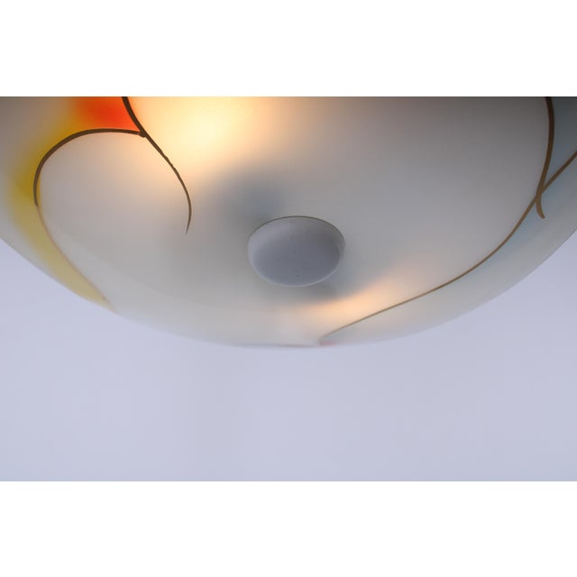Glass Colored Dish Ceiling Lamp, 1950s For Sale - Image 6 of 15