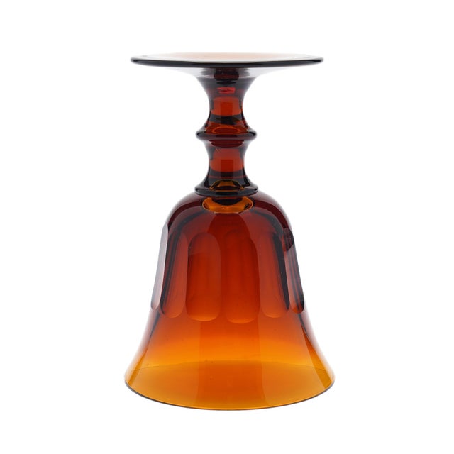 8 Piece Amber Glass Decanter and Stemware Set by Phineas Dummer, Circa 1830 For Sale - Image 12 of 16
