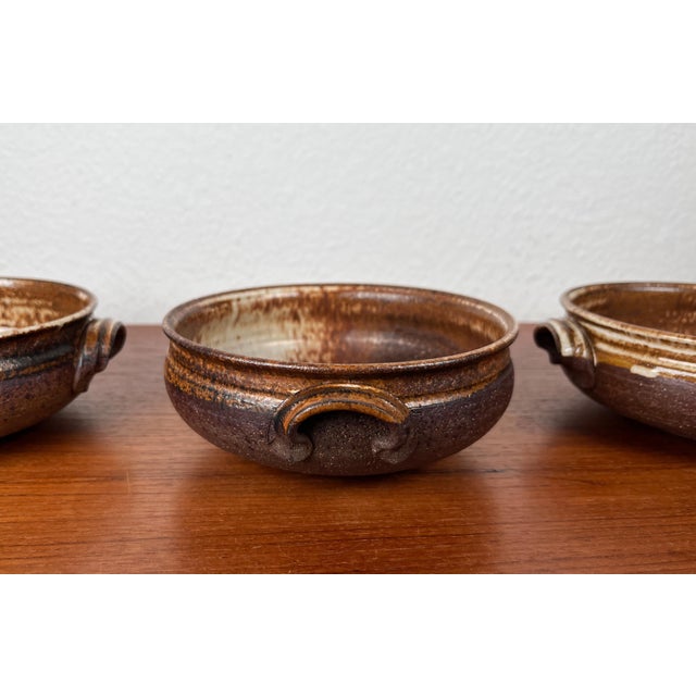 Vintage Danish Studio Pottery Bowls from Aase & Leif Vange Keramik, Set of 3 For Sale - Image 9 of 18