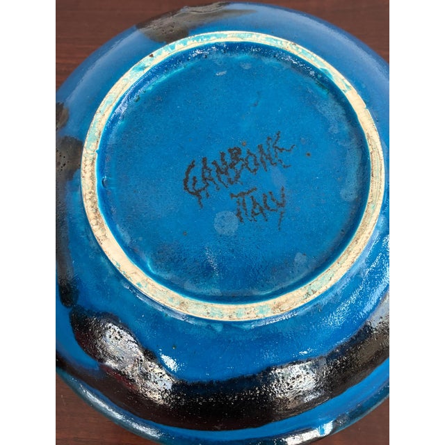 Black Stoneware Centerpiece Bowl by Guido Gambone, Italy, 1970s For Sale - Image 8 of 9