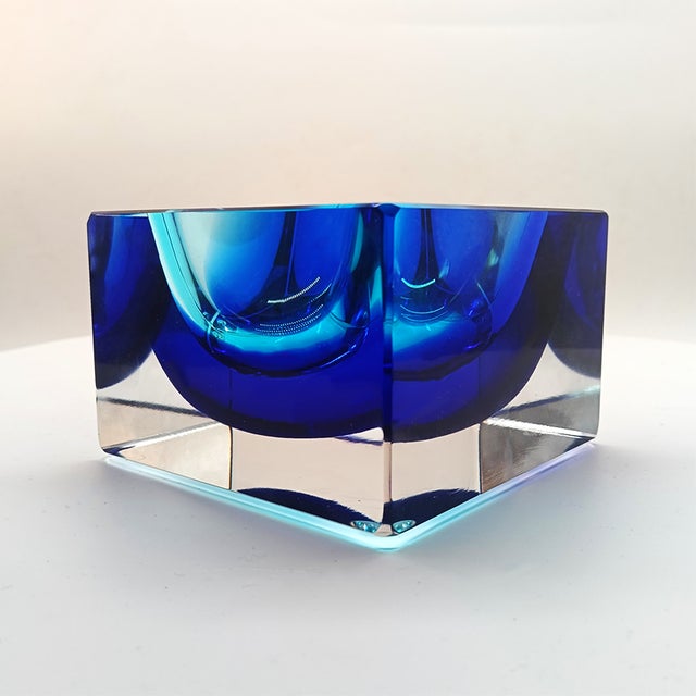 Vintage Square Ashtray in Murano Glass by Flavio Poli for Seguso, 1970s For Sale - Image 6 of 11