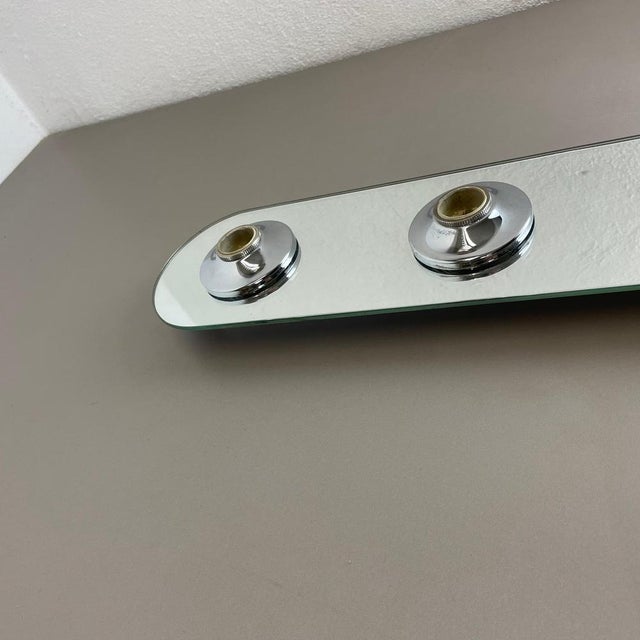 Pop Art Space Age Silver Mirror Wall Light by Eglo Light, Germany, 1980s For Sale - Image 9 of 18