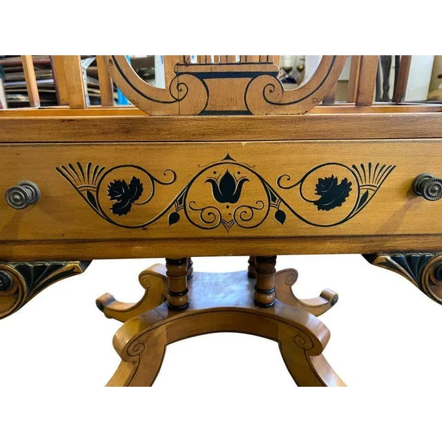 Regency Sheraton Style Newspaper Rack in Satinwood, 20th Century For Sale - Image 6 of 15