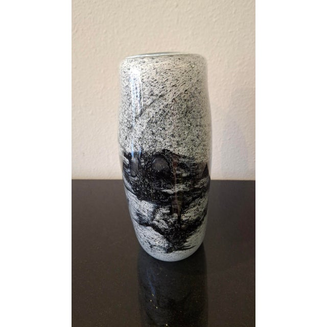 Henry Dean "Spilled Black 2" Glass Vase For Sale - Image 4 of 5