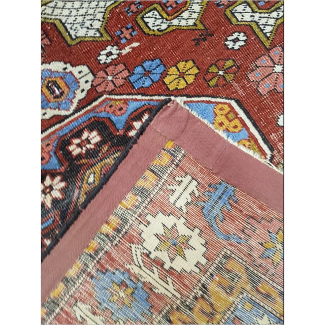 Antique Hand-Knotted Caucasian Rug 3'10"x 7'8" For Sale - Image 14 of 15