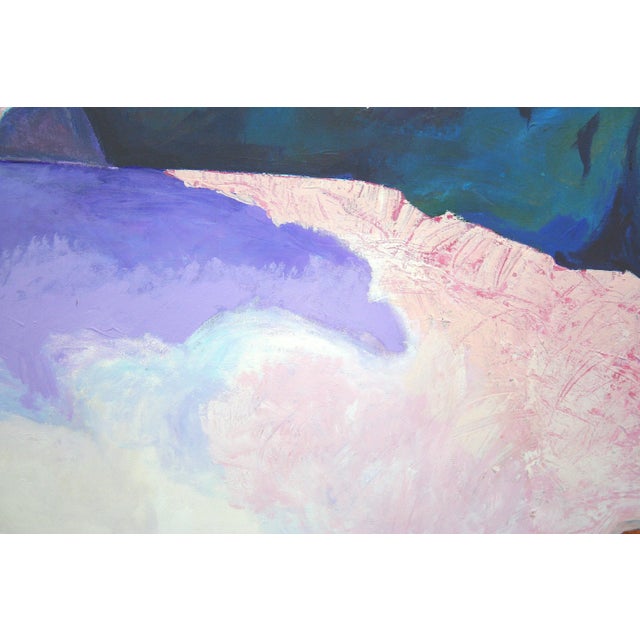 Impressionist "At The Beach" Figurative Oil Painting Michael Eggleston 1999 For Sale - Image 3 of 4