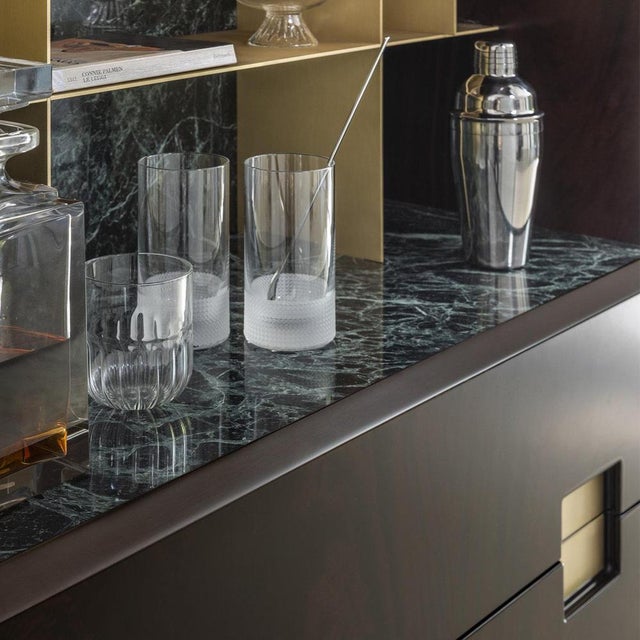 Not Yet Made - Made To Order Zuan Mahogany and Verde Alpi Marble Bar Cabinet by Paolo Rizzatto For Sale - Image 5 of 6