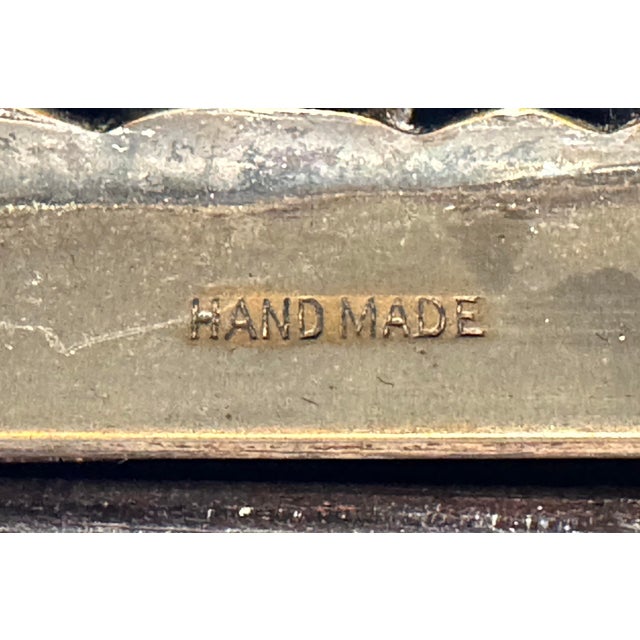 Silver Antique, Silver Picture Frame, With Egg & Dart Motif, and With Wood Back For Sale - Image 8 of 9