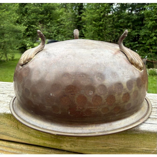 Antique Russian Handmade Hammered Copper 3 Feet Planter/Pot 6” X 3” For Sale - Image 4 of 7
