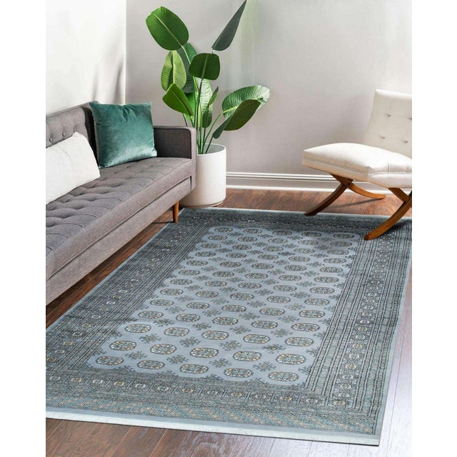 Traditional 4x6 Rustic Nina Gray Floral Traditional Hand Knotted Wool Carpet Rug For Sale - Image 3 of 6