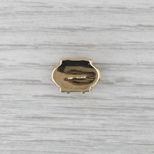 Contemporary 1.20ct Oval Amethyst Slide Charm 14k Yellow Gold Vintage Richard Kelin For Sale - Image 3 of 5