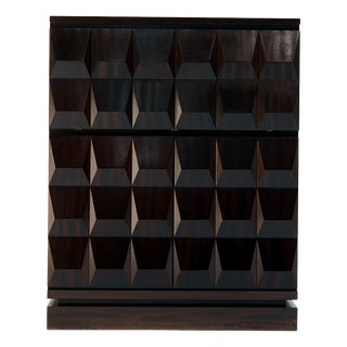 Mid-Century Modern Brutaliat Oak Cabinet from De Coene Frères, 1970s For Sale