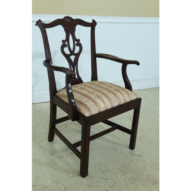 Set of 12 Stickley Chippendale Mahogany Dining Room Chairs Chairish