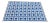 Handmade Cotton Rug, Indigo Blue And White Star Pattern Striped and Cream Fringe - 8'x10' For Sale
