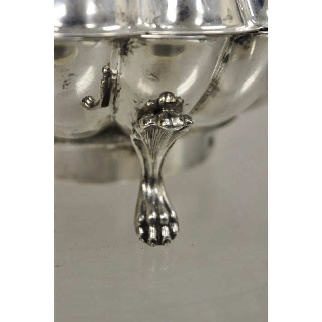 Metal Vintage Eton Dolphin Handle Clam Shell Silver Plated Electrified Serving Warmer For Sale - Image 7 of 12