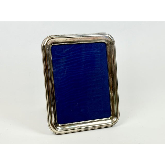 Art Deco Italian Silver Plate and Mahogany Picture Frame by Gino Bicchielli, 1950s For Sale - Image 3 of 11