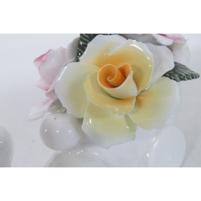 Thorley Bone China Figurine Poodle Pulling Cart of Flowers Made in England 5155b For Sale - Image 12 of 16