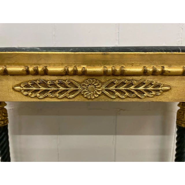 Swedish Neoclassical Style, Giltwood, Marble, Console Tables, Sweden, 20th C. For Sale - Image 9 of 13