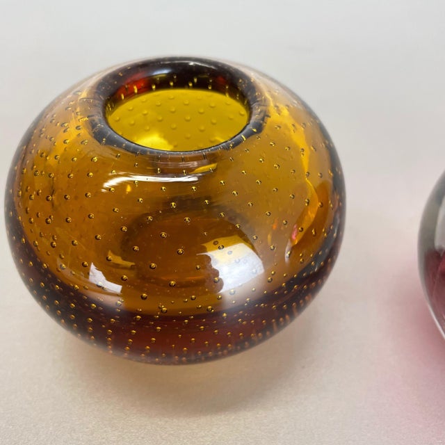 Bubble Structure Ashtrays in Murano Glass, Italy, 1970s, Set of 2 For Sale - Image 9 of 18