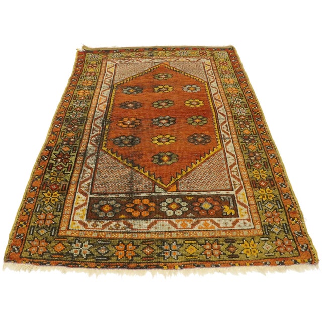 Modern Vintage Turkish Oushak Rug with Modern Style - 03'00 X 04'06 For Sale - Image 3 of 10