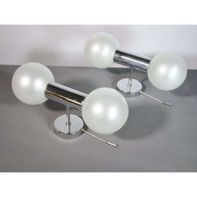Space Age Chrome Wall Lights by Motoko Ishii for Staff, 1970s, Set of 2 For Sale - Image 13 of 13