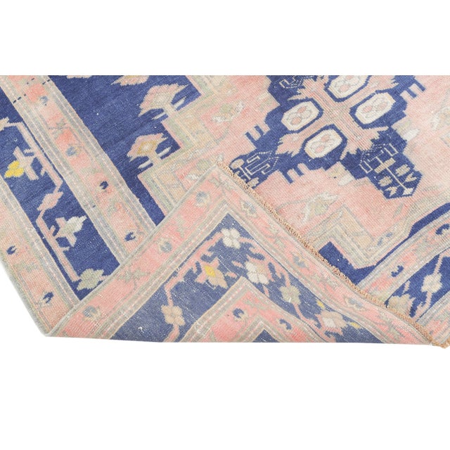 Mid 20th Century Mid 20th Century Decorative Vintage Caucasian Wool Rug For Sale - Image 5 of 7