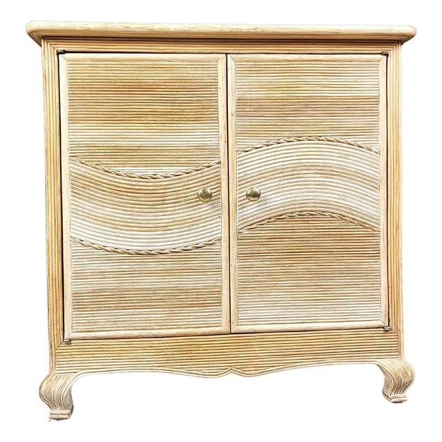 Vintage Pencil Reed Cabinet, 1970s For Sale