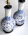 Chinese Large Pair Chinese Blue & White Bottle-Form Lamps For Sale - Image 3 of 8