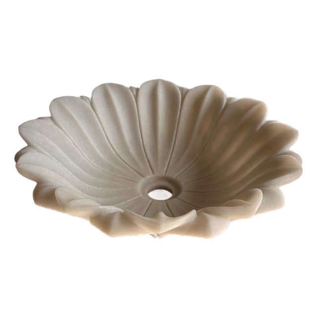 Handmade White Marble Petal Vessel Sink - Stone Bathroom Basin For Sale