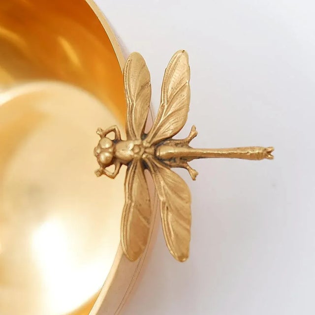 Vintage Golden Metal Bowl For Sale - Image 6 of 10