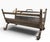 Metal Mid 20th Century Arts and Crafts Style Iron and Brass Firewood Log Holder For Sale - Image 7 of 13