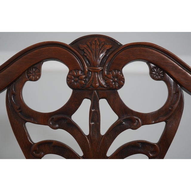 Set of 8 Henredon Mahogany Shield Back Dining Chairs For Sale - Image 15 of 18