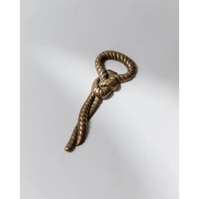 Metal Vintage Brass Rope and Knot Bottle Opener, Italy, 1960s For Sale - Image 7 of 11