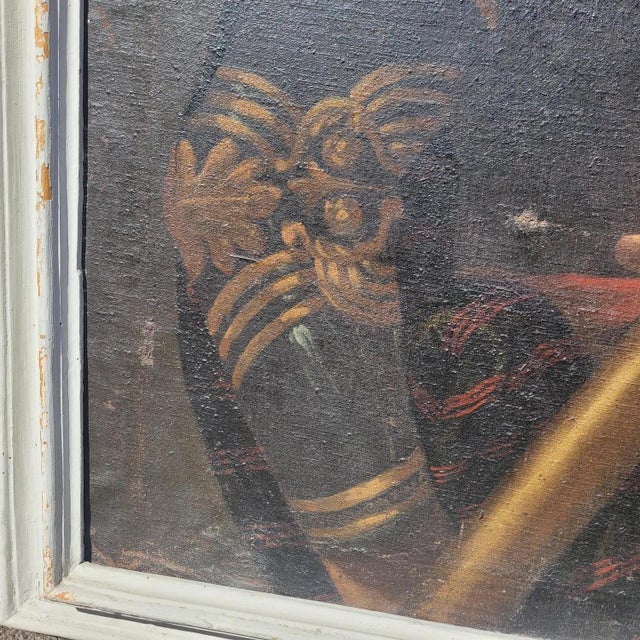 Italian Artist, Portrait of Emperor Caligula in Armor, 17th Century, Oil on Canvas For Sale - Image 16 of 18