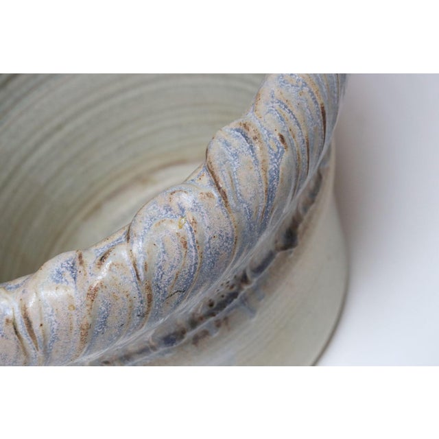 Large Vintage Architectural Incised Ceramic Planter Vase by Deanna Nichols For Sale - Image 13 of 18
