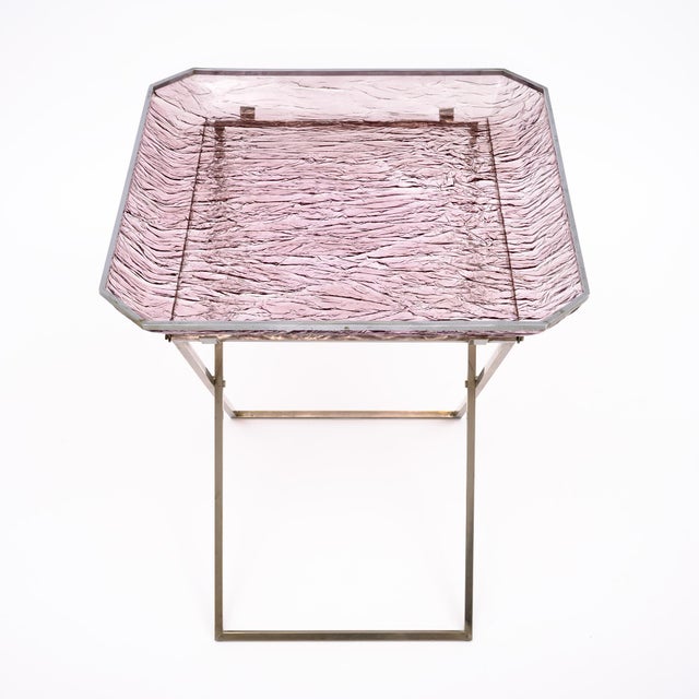 French French, Vintage, Purple Lucite Tray Table, Circa 1980 For Sale - Image 3 of 9