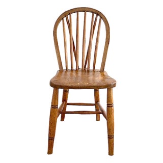 Mid 20th Century Rustic Farmhouse Bow-Back Side Chair #2 For Sale
