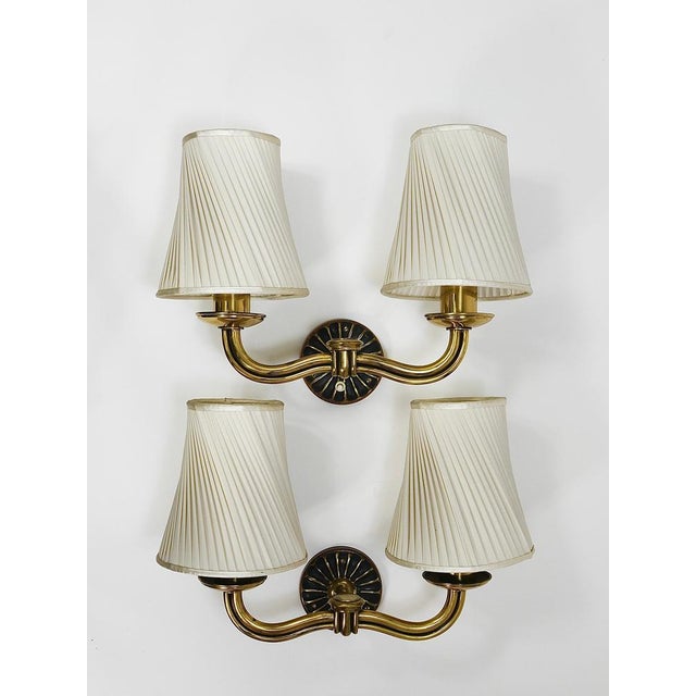 Viennese Modern Brass Sconces Wall Lights, Austria, 1940s, Set of 2 For Sale - Image 12 of 16