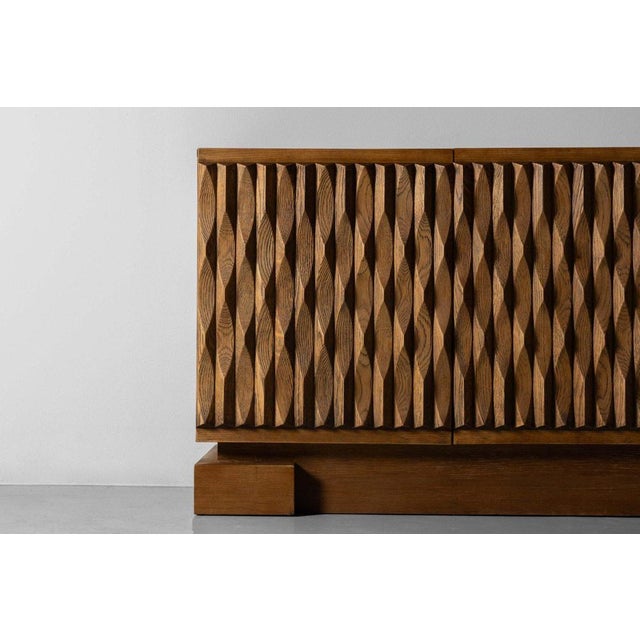Niagara Sideboard in Oak by Maison Aurora, Belgium, 1975 For Sale - Image 11 of 18